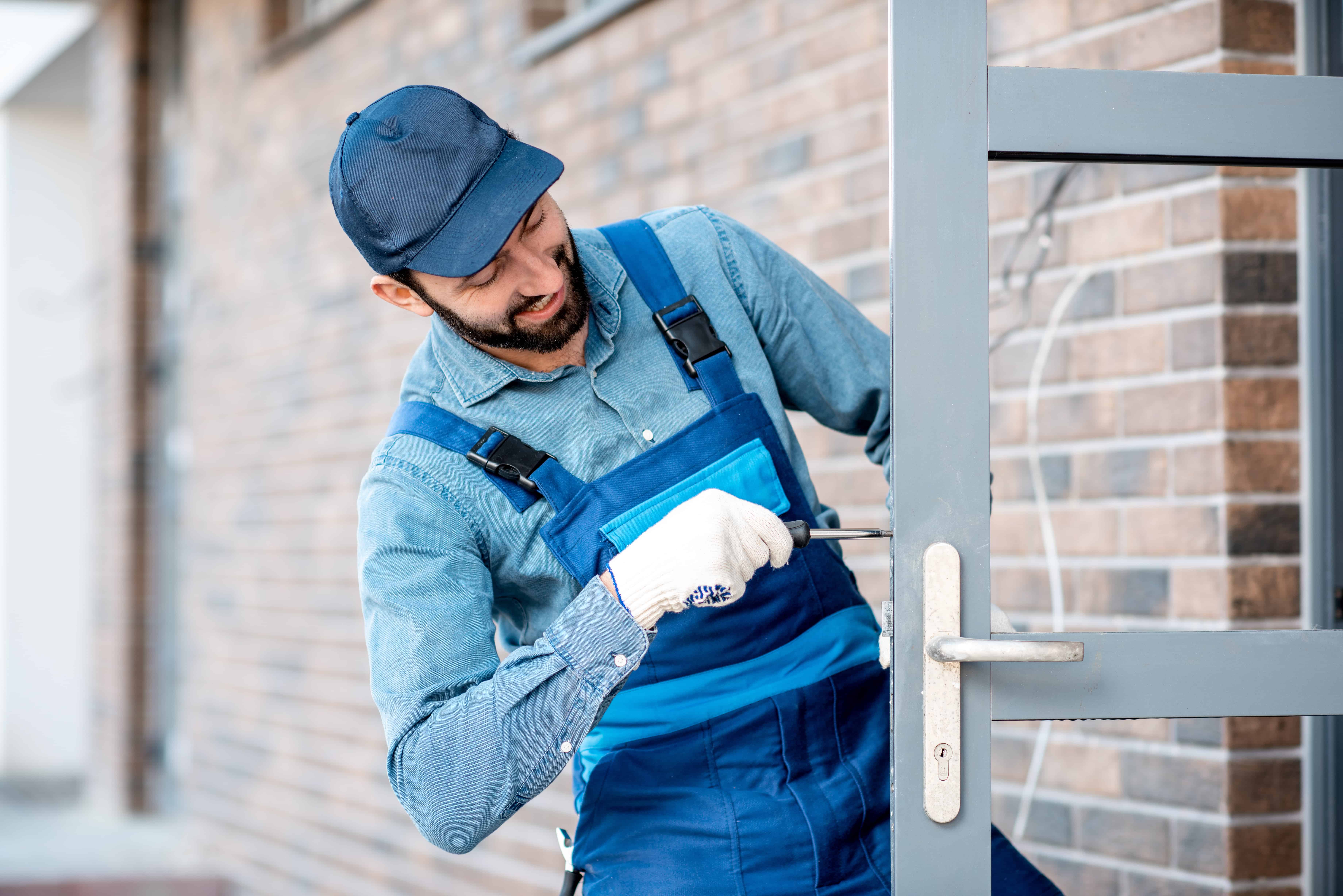 A certified door technician decides whether to repair or replace commercial doors.